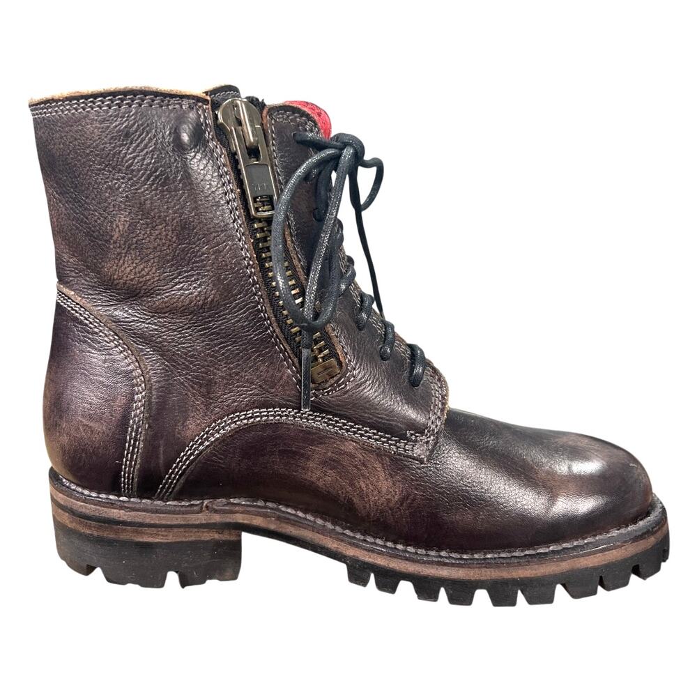 Bed Stu Women’s Tactic Trek Brown Distressed Combat Boot Size US 6.5 - Picture 4 of 10